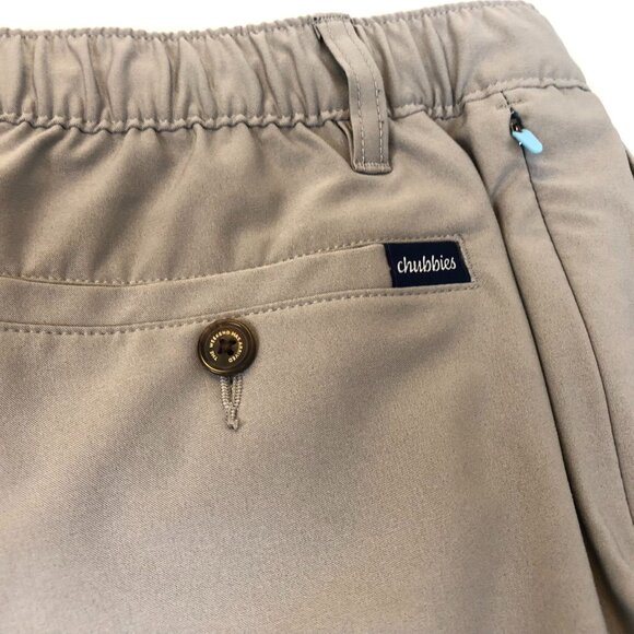 Chubbies Mens Chino Pants Large Gray Casual Straight Drawcord Elastic Waist - Picture 12 of 16